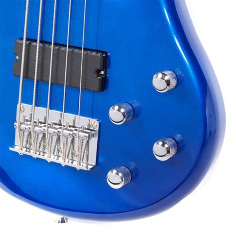 Sanchez 5 String Bass Guitar Blue Cash Crusaders