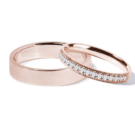 Original Rose Gold Wedding Ring Set Klenota