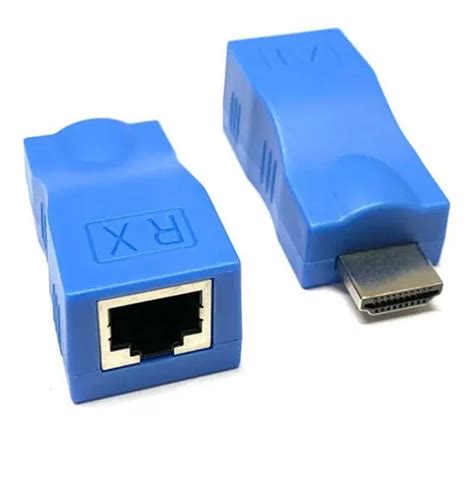 Extensor Hdmi M Metros Via Cabo De Rede Rj Cat E Mercadolivre