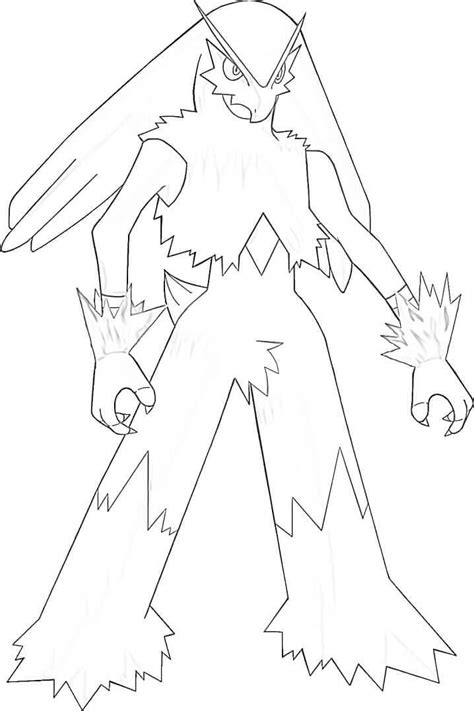 Pokémon Mega Blaziken para colorir imprimir e desenhar Colorir Me