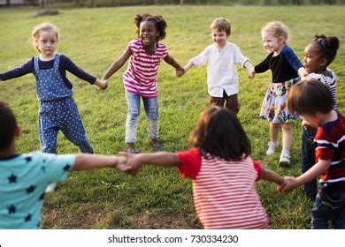 Group Diverse Kids Playing Field Together Stock Photo 730334230 ...