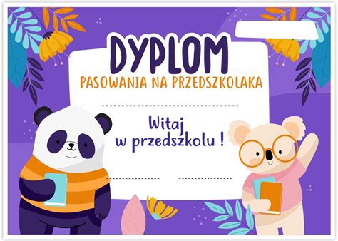 Dyplom Pasowania na Przedszkolaka wzór 9 A4 kup w sklepie online