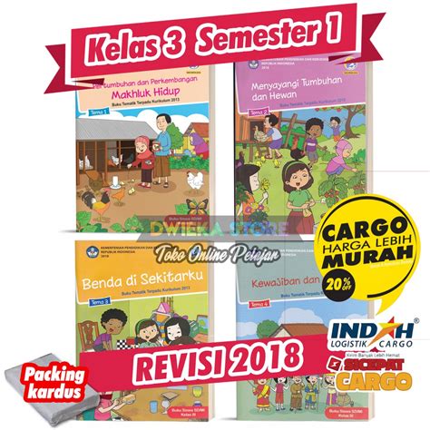 Jual Paket Buku Tematik Sd Kelas 3 Semester 1 Tema 1 2 3 4 Kurikulum