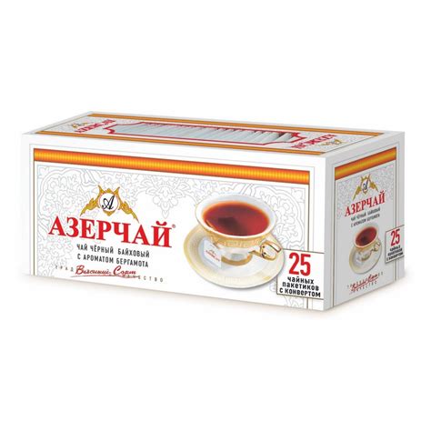 Чай Азерчай черный с бергамотом 25 пакетиков арт. 178750 - купить в ...