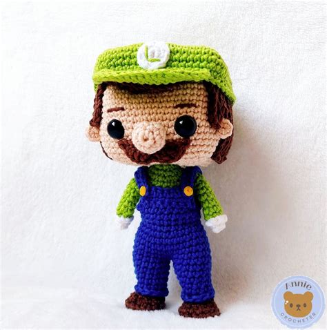 Boneco Luigi super Mário em Amigurumi Elo7 Produtos Especiais