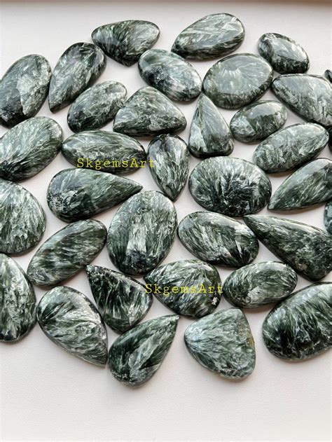 Top Quality Seraphinite Cabochon Wholesale Lot By Weight With Different