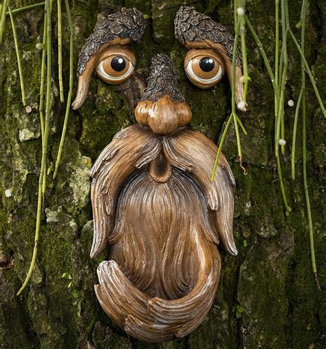 Tree Faces Decor Outdoor Old Man Tree Art