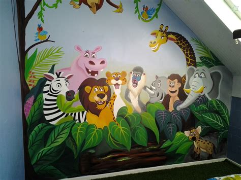 Wall murals - jungle animals boys theme