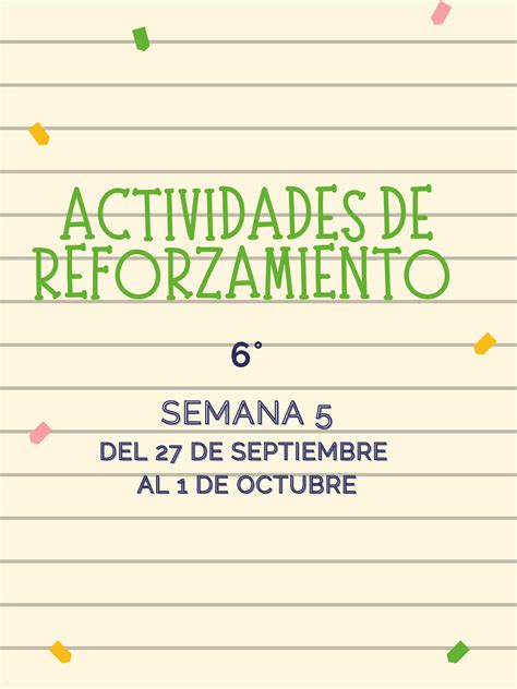 Actividades De Reforzamiento Para Sexto Grado Image To U