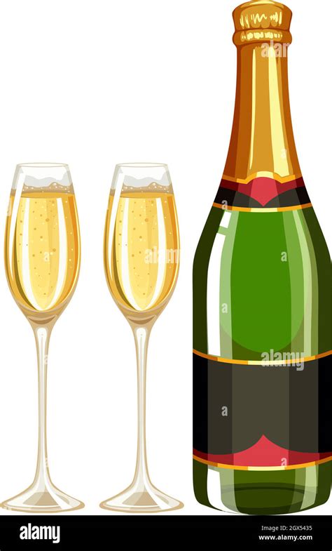 Botella De Champagne Y Copas Im Genes Vectoriales De Stock Alamy