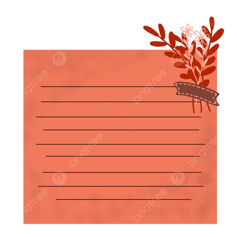 Nota Simple Con Hojas Y Flores Decorativas PNG Dibujos Notas Simples