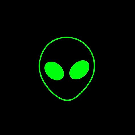 "Bright Neon Green Alien Head on Black" by podartist | Redbubble