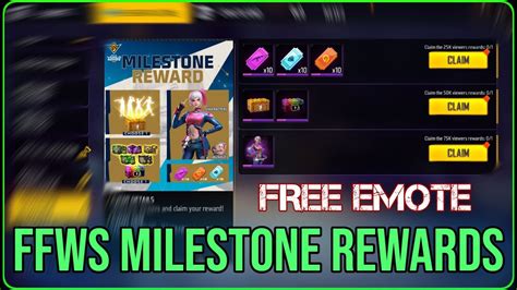 FFWS LIVE WATCHING REWARDS FREE FIRE FFWS MILESTONE REWARDS REDEEM