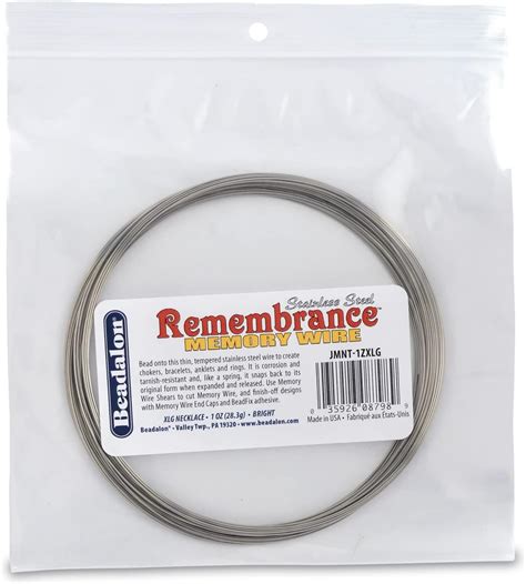 Amazon Beadalon Remembrance Stainless Steel Memory Wire Round