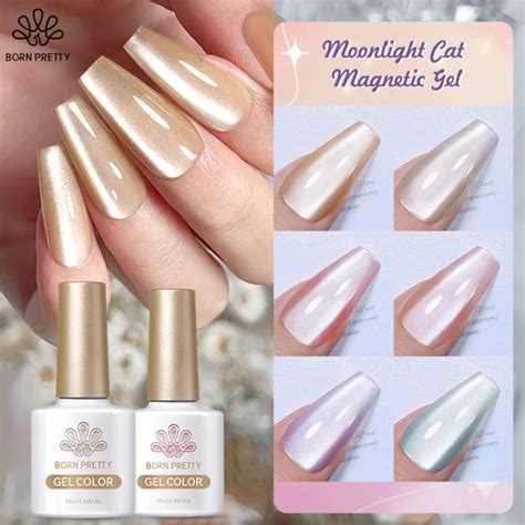 Born Pretty Ml Moonlight Cat Eye Gel Nail Polish White Red Spar