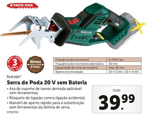 Promo O Parkside Serra De Poda V Sem Bateria Em Lidl