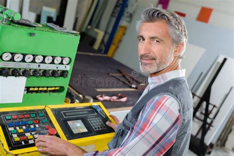 Man Operating Machinery Stock Photo Image Of Operation 245734978