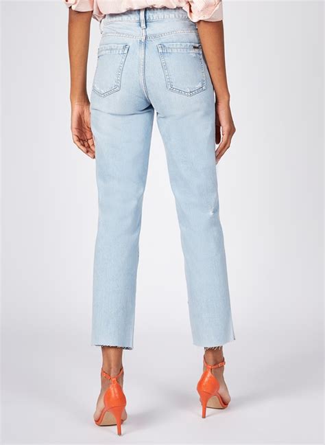 Calça Jeans New Reta Rasgos Dudalina Feminina 91 01 2439 Calça Jeans