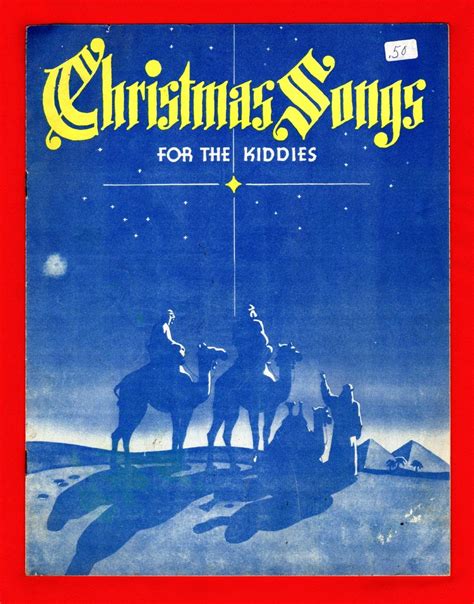 Christmas Songs For the Kiddies / 1950's Vintage Sheet Music and Lyrics ...