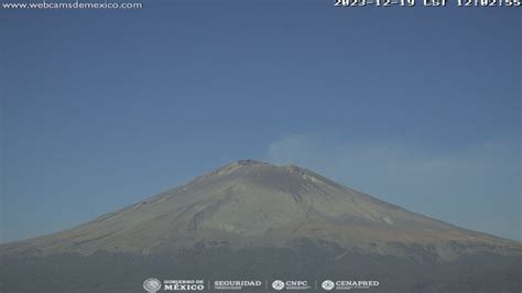 Popocat Petl Registra Exhalaciones