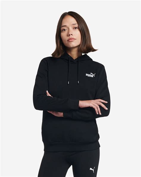 Shop Puma Essential Embroidery Logo Hoodie 670004 01 Black Snipes Usa