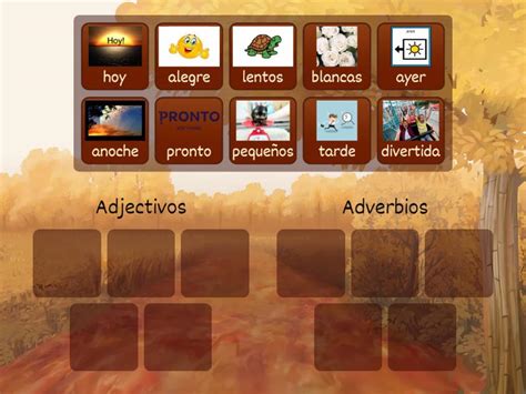 Practicando Los Adjectivos Y Adverbios Group Sort