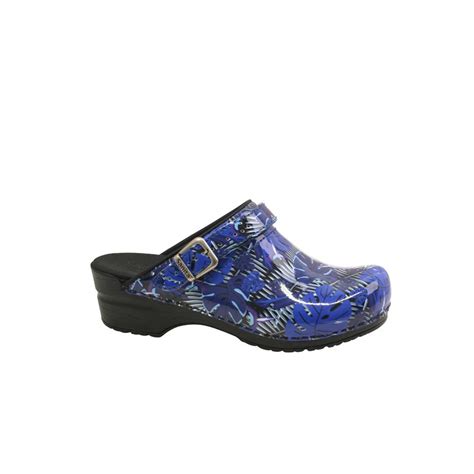 Sanita Klompen Flex Model 38 Wildlife Jungle Blauw 8687 Maat 36 Kleur Blauw