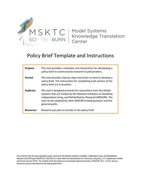 50 Free Policy Brief Templates Ms Word ᐅ Templatelab