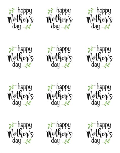 Happy Mother S Day Printable Tags Etsy