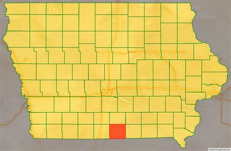 Map of Wayne County, Iowa - Thong Thai Real