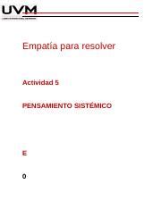 A Abc Docx Empat A Para Resolver Actividad Pensamiento Sist Mico E