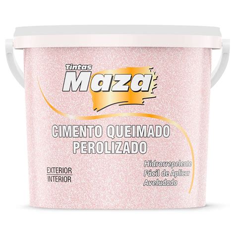 Efeito Cimento Queimado Perolizado Rosa Bebê 1 2kg MAZA 28124