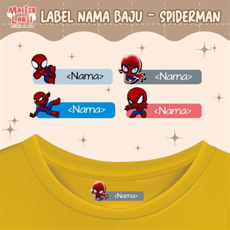 Jual Part Stiker Nama Kain Background Karakter Uk A Label Baju