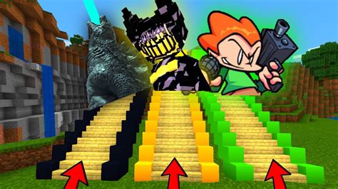 Minecraft PE DO NOT CHOOSE THE WRONG STAIRCASE Godzilla Ink Bendy