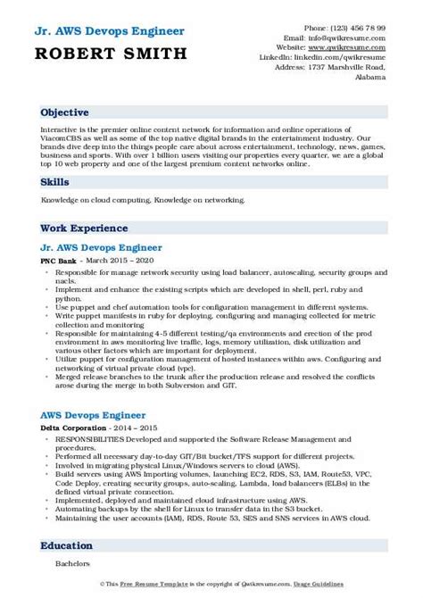 Aws Devops Engineer Resume Example For 2023 Resume Worded 60 Off