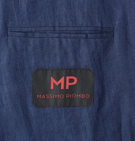 Mp Massimo Piombo Andy Slim Fit Linen Suit Jacket Blue