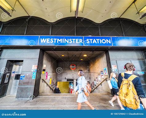 Westminster Tube Station in London, Hdr Editorial Photography - Image ...