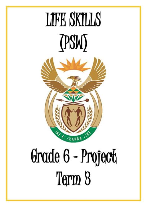 Life Skills Psw Grade Project Term Teacha