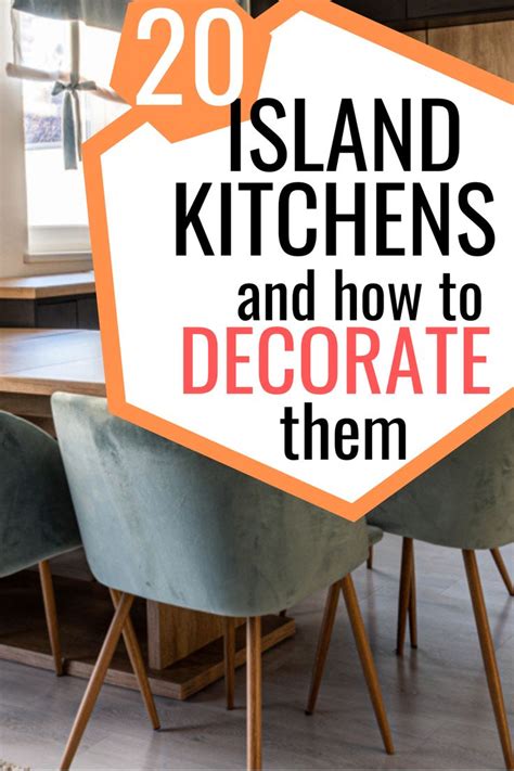 An Orange And White Sign That Says Island Kitchens And How To