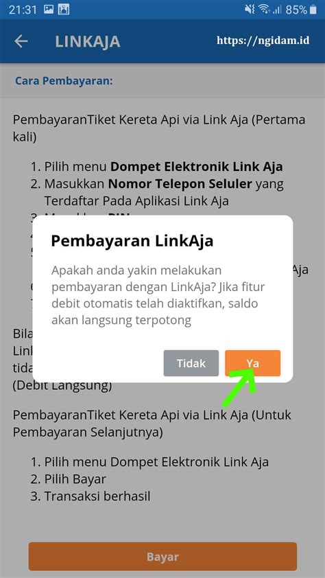 Cara Bayar Tiket Kereta KAI Access Terbaru Pakai LinkAja Ngidam Id