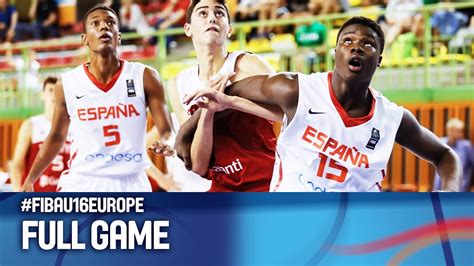 Spain V Turkey Full Game Semi Final Fiba U European