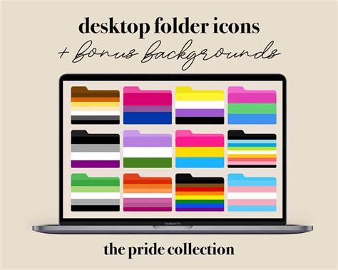 Lgbtq Gifts Pride Desktop Folder Icons For Mac Gay Pride Etsy Singapore