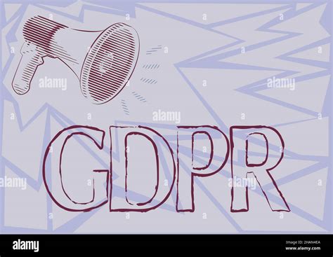 Text Caption Presenting Gdpr Concept Meaning Regulation That Protect