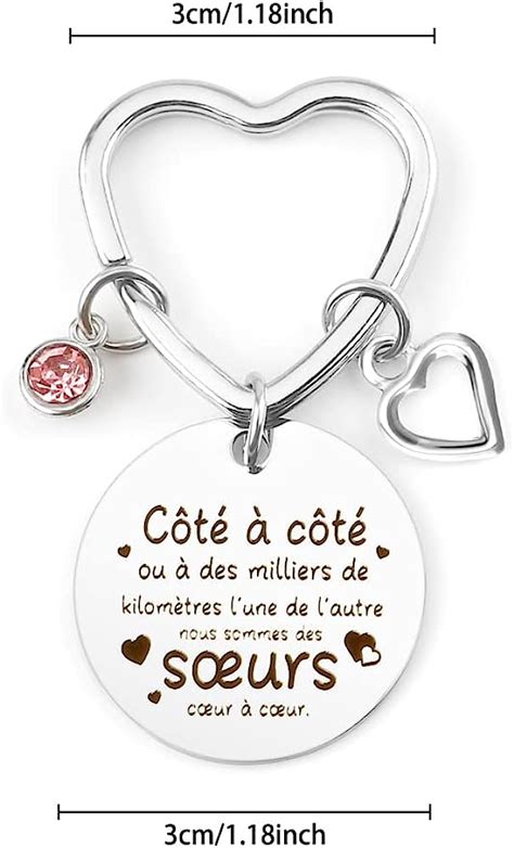 Cadeau Soeur Cadeau Porte clé Soeur Cadeau Soeur de Coeur Cadeau Soeur