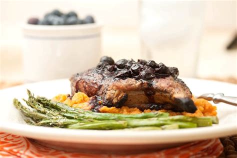 Pork Chops W Blueberry Chipotle Sauce Tide And Thyme