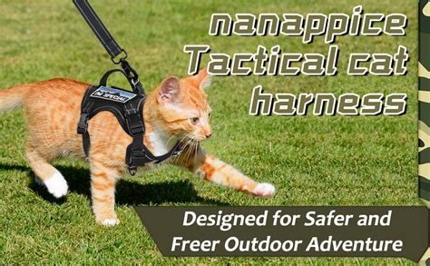 Pet Supplies Tactical Large Cat Harness Reflective Adjustable Adult