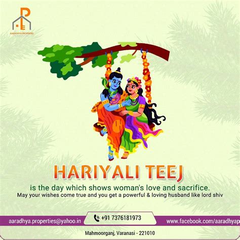 Happy Hariyali Teej Happy Creative Ads Husband Love