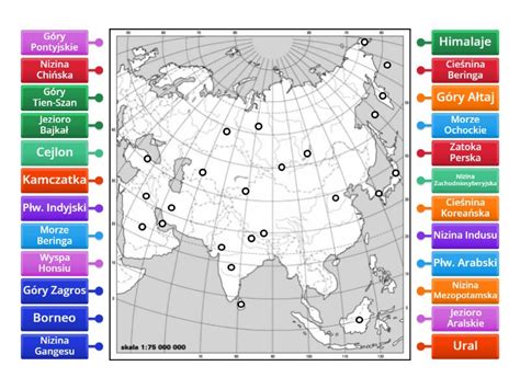 Azja Mapa Fizyczna Nina Cz 1 New Labelled Diagram