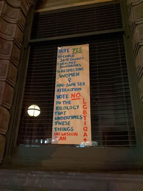 Sean Mulcahy on Twitter: "Late last night, homophobes put up signs on