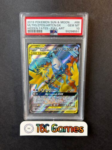 Moltres Zapdos Articuno GX Hidden Fates 66 68 PSA 10 EBay